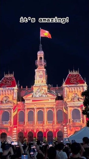 A Stunning 3D Mapping Show Projected onto Ho Chi Minh City Hall