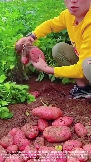 Digging Sweet Potatoes Using a Hoe! 🍠⚒️