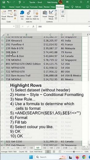Dynamically highlight any cell that matches what you enter - Excel Tips and Tricks #shorts #fyp
