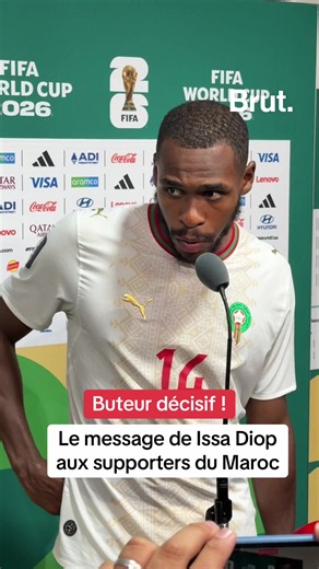 Le message de Issa Diop aux supporters du Maroc ! #coupedumonde2026 #FIFAWORLDCUP #maroc #maroc