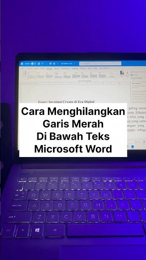 🔥Cara Menghilangkan Garis Merah di Bawah Teks (Tulisan) Microsoft WORD #tutorial