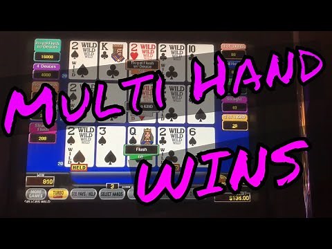 Multi Hand Video Poker: Deuces Wild live play!