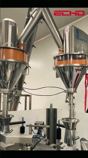 Dual-Auger Powder Pouch Packaging System for Large Volumes | Echo Machinery #foodpacking #automation