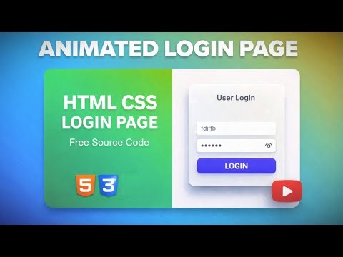 Modern Animated Login Page | HTML CSS Project in hindi