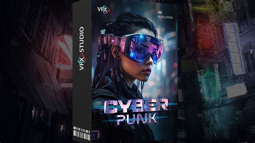 121组未来科幻赛博朋克4K全息3D信息图表视频特效素材 VfxStudio - Cyberpunk: the Future. 4K Video Overlay