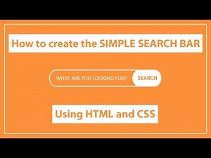 How to create the Search Bar using HTML and CSS - Simple Search Bar - Search Box