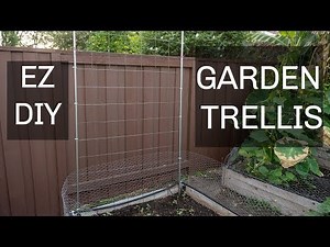 Easiest & Cheapest DIY Trellis For Cucumbers, Beans & Other Plants Using EMT Conduits & Cattle Panel