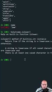 Python Data & More Let's Look At The String Methods Islower and Isupper In Python