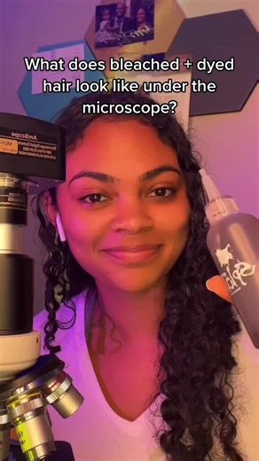 Examining Bleached and Dyed Hair Under a Microscope