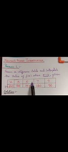 NEWTON'S FORWARD INTERPOLATION.PROBLEM 1:-Form a difference ... | Filo