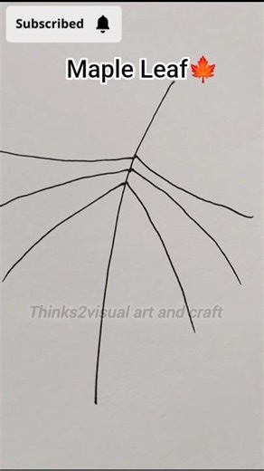 Easy maple leaf drawing🍁#asthetic #art #ytshorts #shorts #love #trending #viral