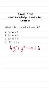 ASVAB/PiCAT Math Knowledge Practice Test Question: Combining Like Terms
