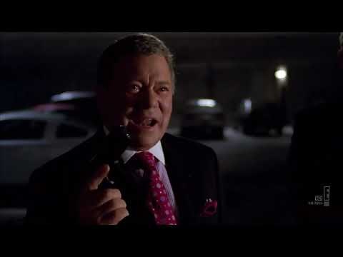 William Shatner as Denny Crane in Boston Legal Parking Garage Robbery Self-Defense