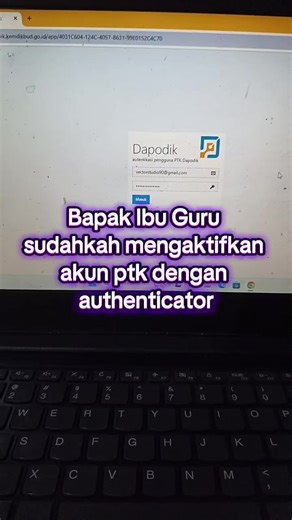 Aktivasi Akun PTK dengan Google Authenticator