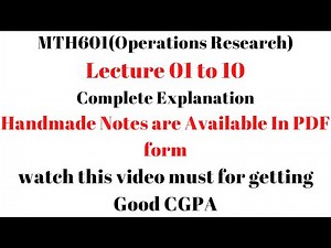 Mth601 Mid term preparation Lecture 1 to 10|| By Short Notes||OneStepToSucess