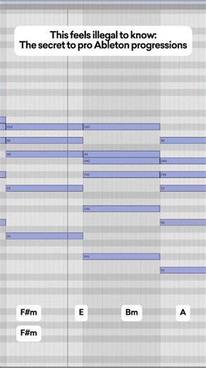 This feels illegal to know: The secret to pro Ableton progressions #ableton #piano #midi #chords