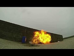 Blowing up deodorant can in slow motion