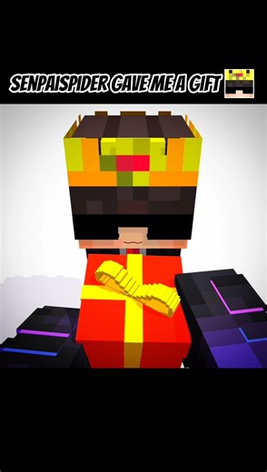 😝Special Gift Given by ‪@SenpaiSpider‬ #minecraftanimation #shortvideo #senpaispider #gift