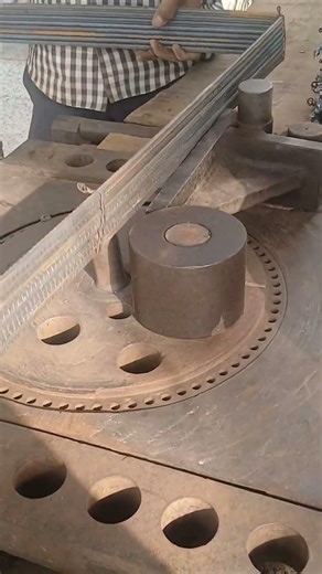 How to Make Multiple Column Rings at One Time | Fast Steel Binding Technique 🔩 #steelbending #steel