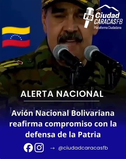 En un mensaje de firmeza y unidad, el presidente de la República Bolivariana de Venezuela, Nicolás Maduro, reiteró el llamado a defender la patria del Libertador Simón Bolívar frente a cualquier intento de agresión externa. En este contexto, se conoció que la Avión Nacional Bolivariana realizó el despegue de su equipo de vuelo, reafirmando su papel estratégico en la preservación de la paz y la estabilidad nacional. Esta acción simboliza el compromiso de hombres y mujeres venezolanos que, con val