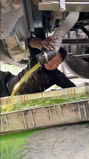 Draining a truck's coolant system 🚛