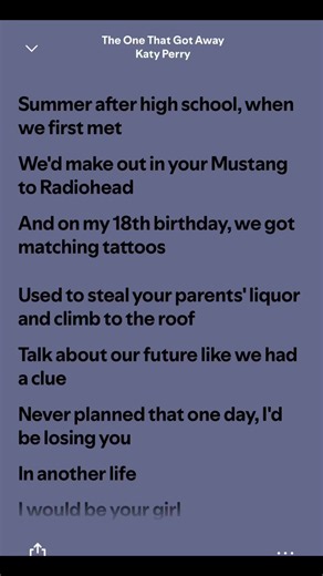 Katy Perry - The One That Got Away (Full Song Lyrics)