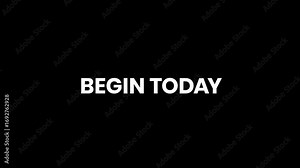 Begin Today – Shaking Text Animation for Quick Start and Online Services