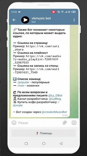 Bot Telegram Untuk Dengar Musik di Telegram 🎵