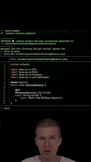 A Microservice from Scratch with Quarkus #airhacks #java #short