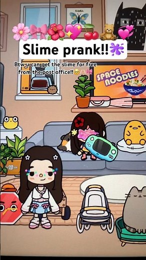 Slime prank!!🎀💞🌺💖🍒🧸🫧🌸🌷 #tocaboca #shorts