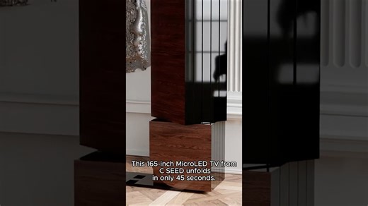 This 165-inch MicroLED TV from C SEED unfolds in only 45 seconds #luxurytv #hometheater #cseed