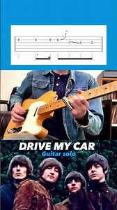 【TAB】 Drive My Car / The Beatles 【Guitar solo】#60s#shorts#fender#paulmccartney#ビートルズ#ギター