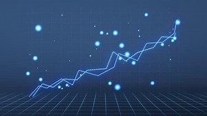 Statistical graph with finance concept