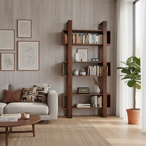 Wooden Bookshelf – Rustic Wall Shelf, Decorative Open Shelf Unit, Handmade Home Decor - Etsy