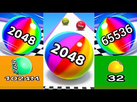 2048 Ball Game: Merge Number vs Ball Run 2048 vs Ball Run Infinity all levels gameplay 👌 👍 😎