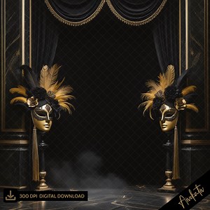 Elegant Black & Gold Masquerade Digital Photography Backdrop, Masquerade Photo Backdrop, Black and Gold Digital Backdrop, Graduation, Prom - Etsy
