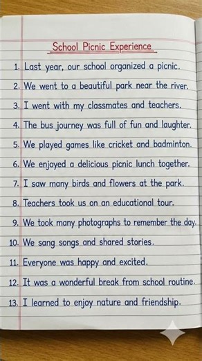 School Picnic Experience Essay | Fun Memories with Friends