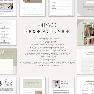 Ebook Template Pack - 44 Pages | Mist - Etsy Australia