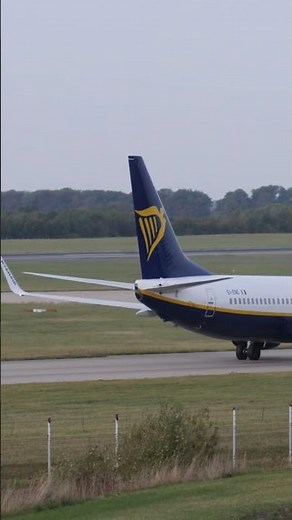 Plane taking off at Stansted Airport