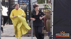 Harry Styles and James Corden Put on a Spectacle in the Middle of the Road!