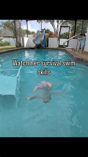 7 Month’s old. FLIP. ROLL OVER TO FLOAT. All by herself. Survival Swim Skills.
