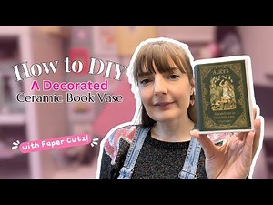 How to Use Waterslide Transfer Paper on Ceramic | Book Vase DIY with Paper Cutz