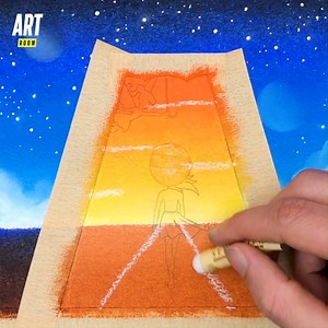 Un magnifique dégradé de couleurs 🎨🌞 #myart #artoftheday #artistoninstagram #instaartist #instaart #dessin #tuto #art #dessiner #creatif #diy #artist | Art Room