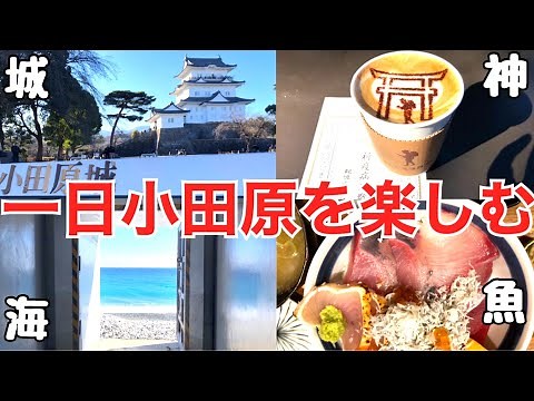 小田原ひとり旅 おすすめ グルメ 観光 モデルコース 【ミナカ小田原 小田原城 きんじろうカフェ 足湯 御幸の浜 】odawara 猿