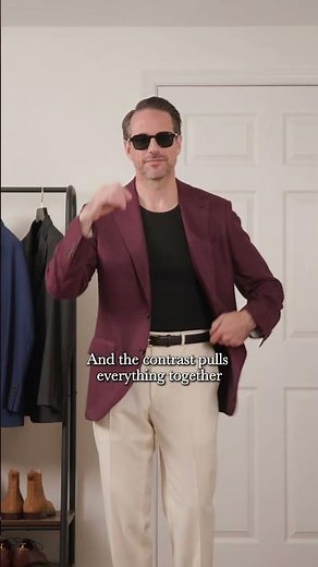 Burgundy Blazer Summer Outfit Idea