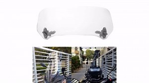 Motorcycle Windscreen Windshield Spoiler Deflector for Enhanced Wind and Noise Reduction Fits Most Bikes with Transparent Design
