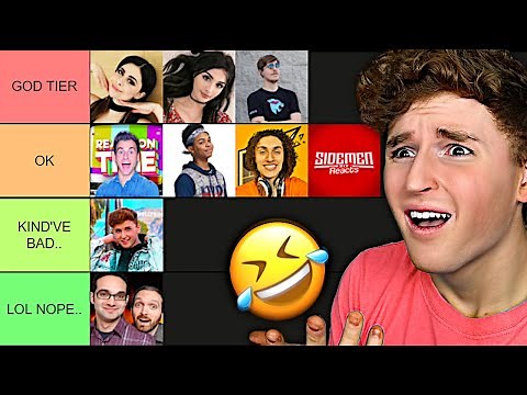 I Made A REACTION YouTuber TIER LIST.. (LOL)