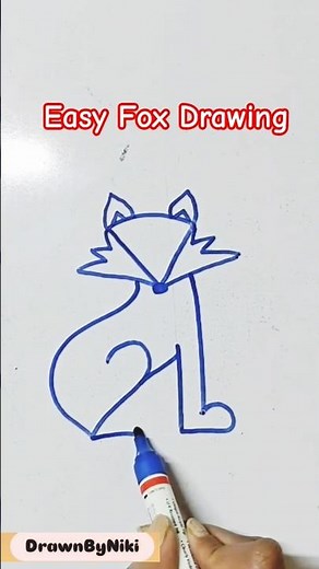 🎨 How to Draw a Fox Step by Step | Easy Fox Drawing Tutorial 🦊 | Beginner Friendly Art