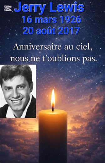 Jerry Lewis est un humoriste, acteur, scénariste, réalisateur et producteur🇺🇲américain 👶le 16 mars 1926 à Newark (New Jersey) et✝️le 20 août 2017 à Las Vegas (Nevada) Jerry Lewis se fait connaître au milieu des années 1940 en formant avec le chanteur Dean Martin le duo comique Martin and Lewis. Ils se démarquent de la majorité des comiques de l'époque en jouant surtout sur l'interaction entre deux genres de comiques, à la manière du clown blanc et de l'auguste, plutôt que de réciter des sketc