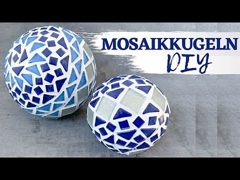 💎 DIY – Mosaikkugel | Mosaik auf Styropor kleben | Deko Kugel
